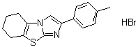 structure of CAS# 511296-88-1, 5,6,7,8-Tetrahydro-2-(4-methylphenyl)imidazo[2,1-b]benzothiazole hydrobromide