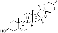 structure of CAS# 512-04-9, Diosgenin;(25R)-Spirost-5-en-3beta-ol; 3b-Hydroxy-5-spirostene