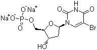 5-Bromo-2'-deoxy-5'-uridylic acid disodium salt molecular structure (CAS 51432-32-7)