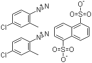 结构式 CAS# 51503-28-7, 固红-萘磺酸 TR; 4-氯-2-甲基重氮苯 1,5-萘二磺酸盐