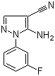structure of CAS# 51516-71-3, 5-Amino-1-(3-fluorophenyl)-1H-pyrazole-4-carbonitrile