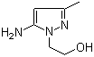 structure of CAS# 51546-08-8, 5-Amino-3-methyl-1H-pyrazole-1-ethanol