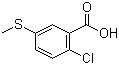 结构式 CAS# 51546-12-4, 2-氯-5-(甲硫基)苯甲酸