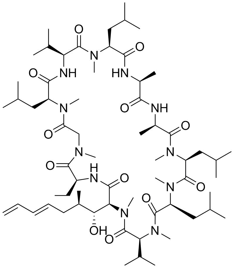 Voclosporin molecular structure (CAS 515814-01-4)