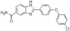 2-[4-(4-氯苯氧基)苯基]-1H-苯并咪唑-5-甲酰胺分子结构 (CAS 516480-79-8)