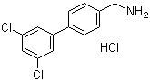 structure of CAS# 518357-39-6, 3',5'-Dichloro-[1,1'-biphenyl]-4-methanamine hydrochloride;((3',5'-Dichlorobiphenyl-4-yl)methyl)amine hydrochloride