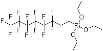 structure of CAS# 51851-37-7, 1H,1H,2H,2H-Perfluorooctyltriethoxysilane;Triethoxy(3,3,4,4,5,5,6,6,7,7,8,8,8-tridecafluorooctyl)silane