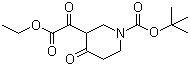 结构式 CAS# 518990-24-4, 3-乙氧草酰基-4-氧代哌啶-1-羧酸叔丁酯
