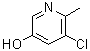 结构式 CAS# 51984-63-5, 5-氯-6-甲基吡啶-3-醇