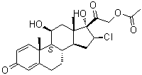 (11beta,16beta)-21-(Acetyloxy)-16-chloro-11,17-dihydroxy-pregna-1,4-diene-3,20-dione molecular structure (CAS 52-12-0)