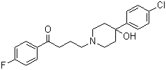 结构式 CAS# 52-86-8, 氟哌啶醇; 1-(4-氟苯基)-4-[4-(4-氯苯基)-4-羟基-1-哌啶基]-1-丁酮