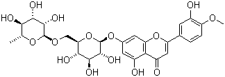 structure of CAS# 520-27-4, Diosmin;3',5,7-Trihydroxy-4'-methoxyflavone 7-rutinoside