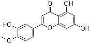structure of CAS# 520-34-3, Diosmetin;5,7-Dihydroxy-2-(3-hydroxy-4-methoxyphenyl)-4-benzopyrone