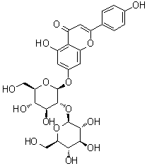 Apigenin 7-O-sophoroside molecular structure (CAS 52073-83-3)