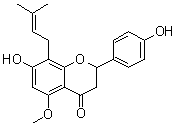 4',7-Dihydroxy-5-methoxy-8-(3-methyl-2-butenyl)flavanone molecular structure (CAS 521-48-2)