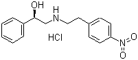 (alphaR)-alpha-[[[2-(4-Nitrophenyl)ethyl]amino]methyl]benzenemethanol hydrochloride molecular structure (CAS 521284-21-9)