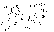 Thymolphthalein monophosphate 2-amino-2-methyl-1,3-propanediol salt molecular structure (CAS 52279-66-0)