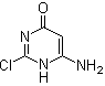 结构式 CAS# 52386-11-5, 6-氨基-2-氯-4(1H)-嘧啶酮