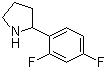 structure of CAS# 524674-05-3, 2-(2,4-Difluorophenyl)pyrrolidine