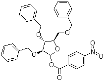 2,3,5-Tri-O-benzyl-D-arabinofuranose 1-(4-nitrobenzoate) molecular structure (CAS 52522-49-3)