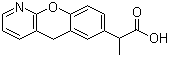 结构式 CAS# 52549-17-4, 普拉洛芬; 2-(5H-[1]苯并吡喃[2,3-b]吡啶-7-基)丙酸