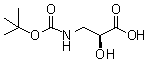(S)-3-[(tert-Butoxycarbonyl)amino]-2-hydroxypropanoic acid molecular structure (CAS 52558-24-4)