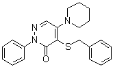 2-Phenyl-4-[(phenylmethyl)thio]-5-(1-piperidinyl)-3(2H)-pyridazinone molecular structure (CAS 5273-15-4)