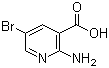 结构式 CAS# 52833-94-0, 2-氨基-5-溴烟酸