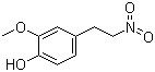 结构式 CAS# 528594-30-1, 2-甲氧基-4-(2-硝基乙基)苯酚