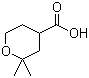2,2-Dimethyltetrahydro-2H-pyran-4-carboxylic acid molecular structure (CAS 52916-16-2)