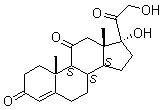 结构式 CAS# 53-06-5, 可的松
