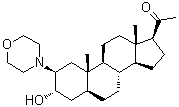 3alpha-Hydroxy-2beta-morpholino-5alpha-pregnan-20-one molecular structure (CAS 53-40-7)