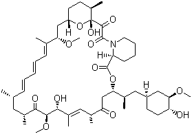 结构式 CAS# 53123-88-9, 雷帕霉素