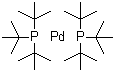 Bis(tri-tert-butylphosphine)palladium(0) molecular structure (CAS 53199-31-8)