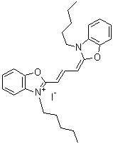 结构式 CAS# 53213-81-3, 3,3'-二戊基氧杂羰花青碘化物