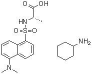 N-[[5-(Dimethylamino)-1-naphthalenyl]sulfonyl]-L-alanine compd. with cyclohexanamine (1:1) molecular structure (CAS 53332-27-7)