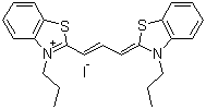 3,3'-Dipropylthiacarbocyanine iodide molecular structure (CAS 53336-12-2)