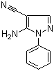 5-Amino-1-phenylpyrazole-3-carbonitrile molecular structure (CAS 5334-43-0)