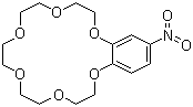 structure of CAS# 53408-96-1, 4-Nitrobenzo-18-crown-6;2,3,5,6,8,9,11,12,14,15-Decahydro-18-nitro-1,4,7,10,13,16-benzohexaoxacyclooctadecin