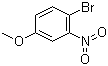 结构式 CAS# 5344-78-5, 4-溴-3-硝基苯甲醚