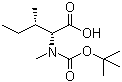 structure of CAS# 53462-50-3, N-tert-Butyloxycarbonyl-D-allo-N-methylisoleucine