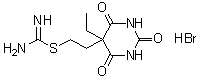 2-[2-(5-Ethylhexahydro-2,4,6-trioxo-5-pyrimidinyl)ethyl]-2-thio-pseudourea monohydrobromide molecular structure (CAS 5347-08-0)