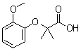 结构式 CAS# 53498-60-5, 2-(2-甲氧基苯氧基)-2-甲基丙酸