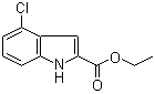 structure of CAS# 53590-46-8, 4-Chloro-1H-indole-2-carboxylic acid ethyl ester;Ethyl 4-chloro-1H-indole-2-carboxylate