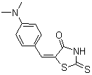 structure of CAS# 536-17-4, 5-(4-Dimethylaminobenzylidene)rhodanine;5-[4-(Dimethylamino)benzylidene]-2-thioxo-4-thiazolidone