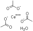 乙酸铈水合物分子结构 (CAS 537-00-8)