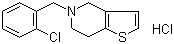 Ticlopidine hydrochloride molecular structure (CAS 53885-35-1)