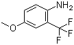 structure of CAS# 53903-49-4, 2-Amino-5-methoxybenzotrifluoride;4-Methoxy-2-(trifluoromethyl)aniline