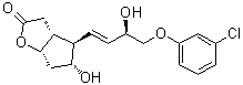 (3aR,4R,5R,6aS)-4-[(1E,3R)-4-(3-Chlorophenoxy)-3-hydroxy-1-buten-1-yl]hexahydro-5-hydroxy-2H-cyclopenta[b]furan-2-one molecular structure (CAS 53906-54-0)