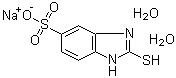 2-Mercapto-5-benzimidazolesulfonic acid sodium salt dihydrate molecular structure (CAS 53918-03-9)